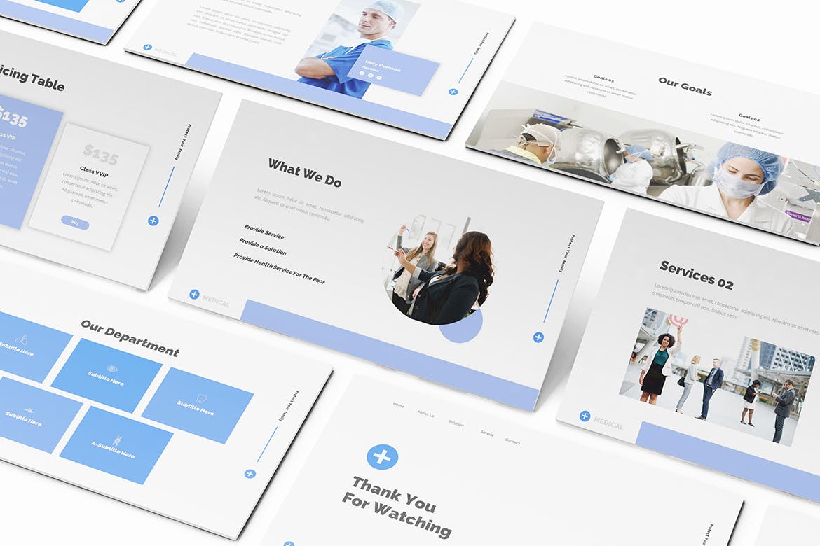 医学相关内容的PPT模板（PPTX）