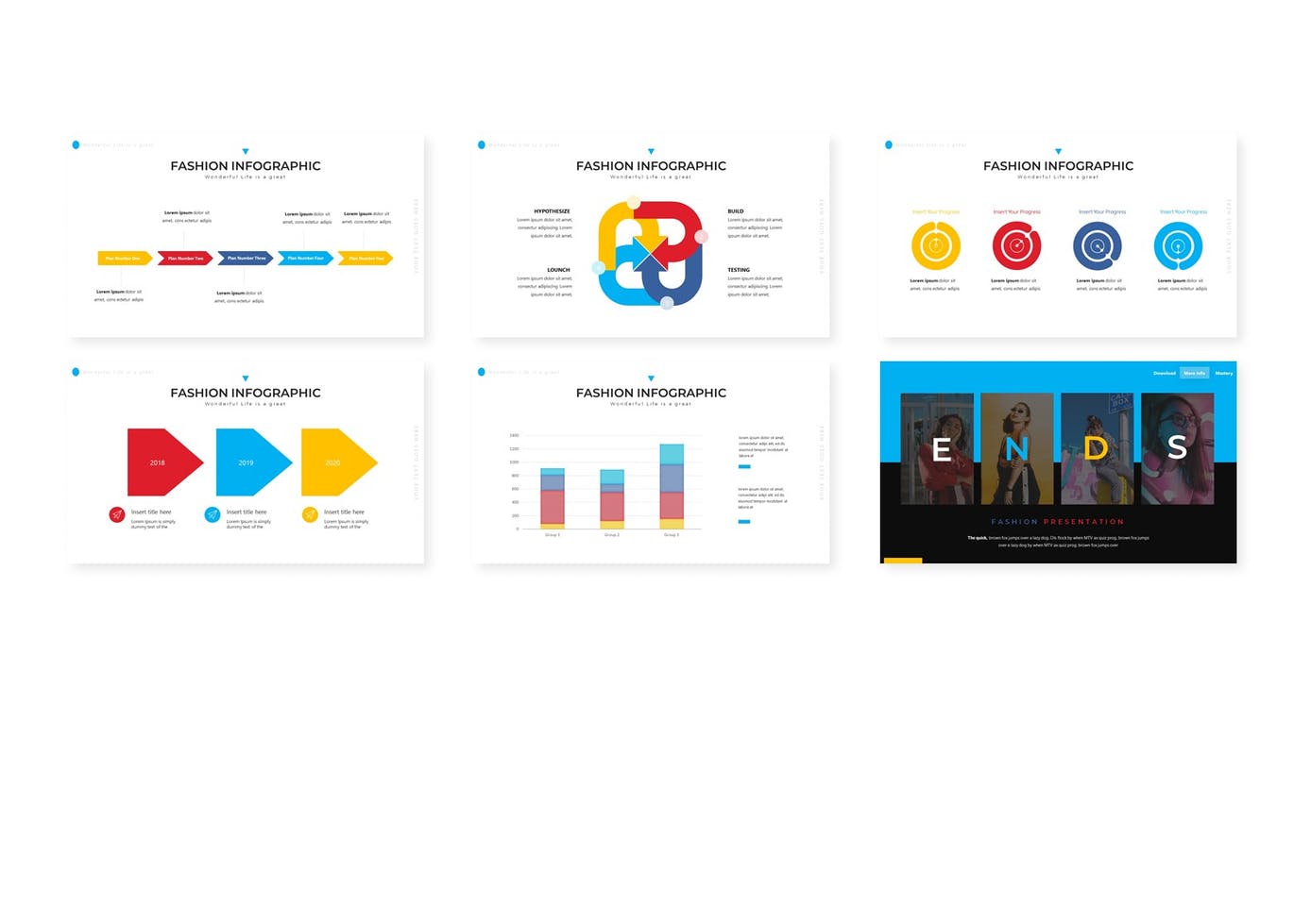时尚高端绚丽多彩的高品质多用途powerpoint幻灯片演示模板（pptx）