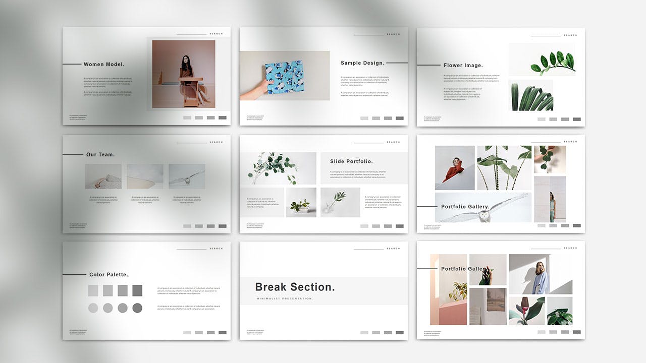 极简主义简单商业计划书PPT模板下载(PPTX)