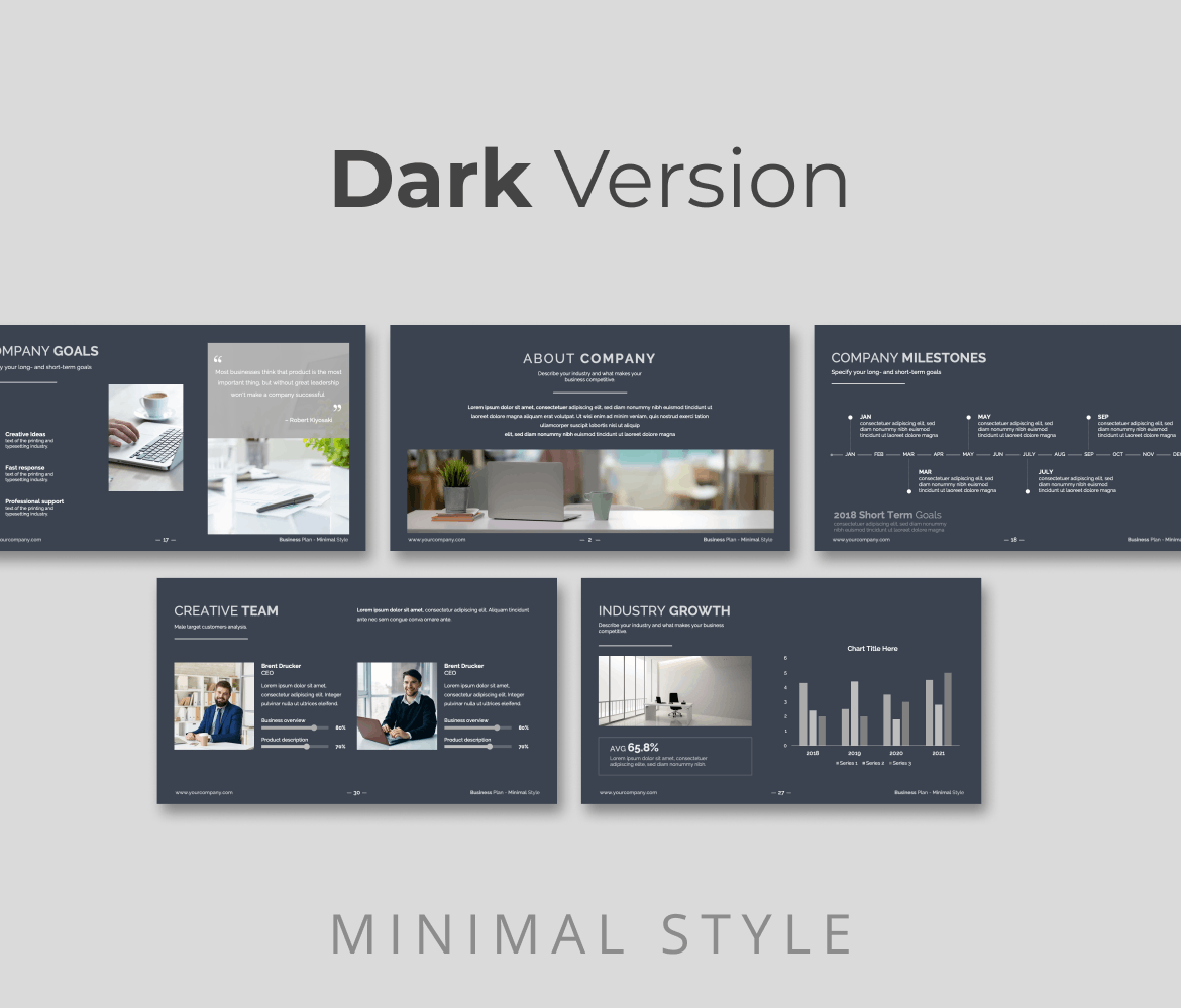 简约风格的多用途大数据业务计划powerpoint幻灯片演示模板（pptx）