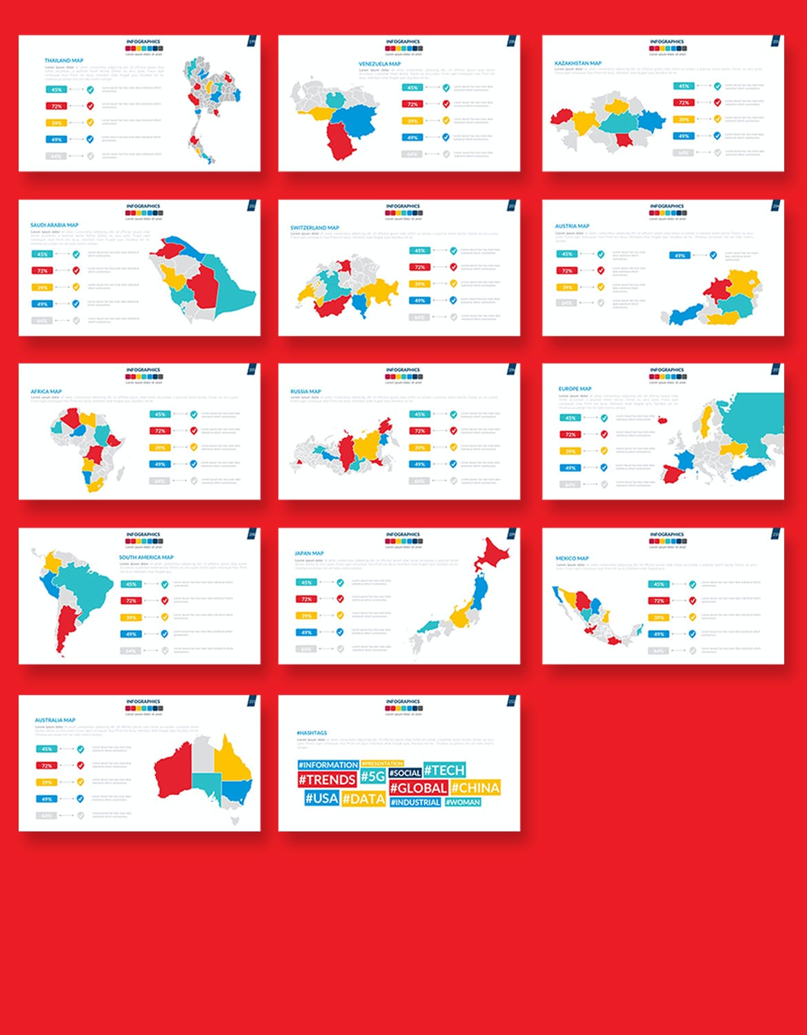 信息图形PPT模板下载（PPTX）
