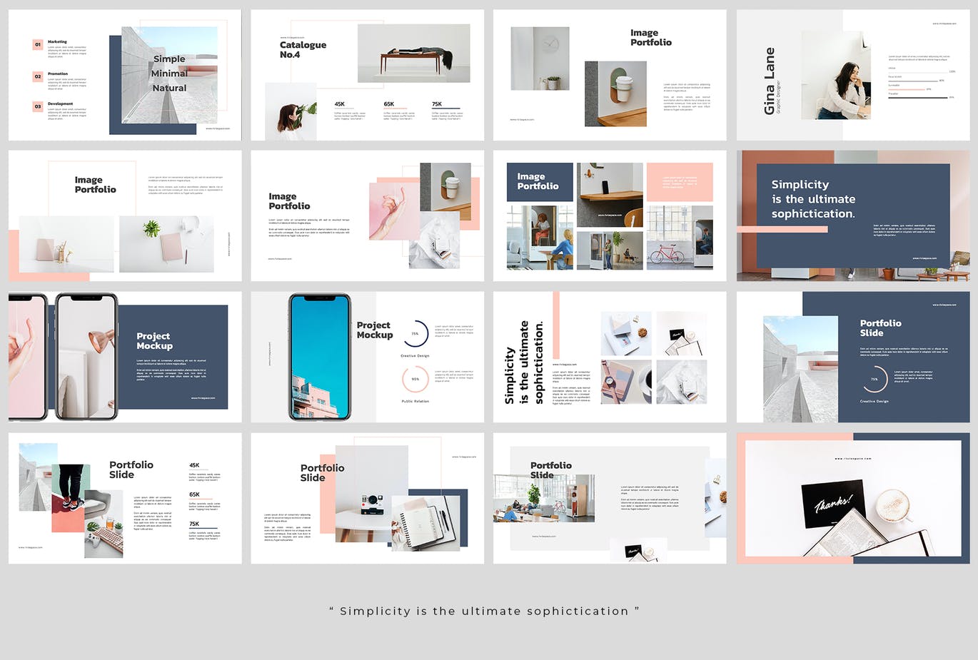 时尚高端简约清新北欧风格powerpoint幻灯片演示模板（pptx）