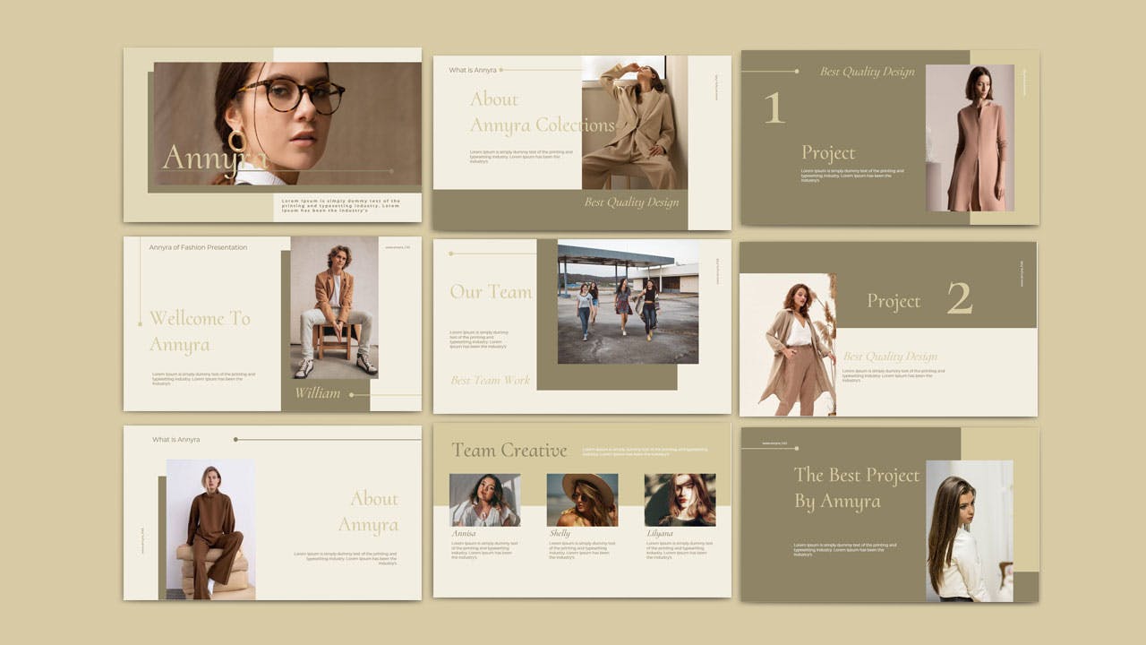 时尚优雅的PPT模板下载（PPTX）