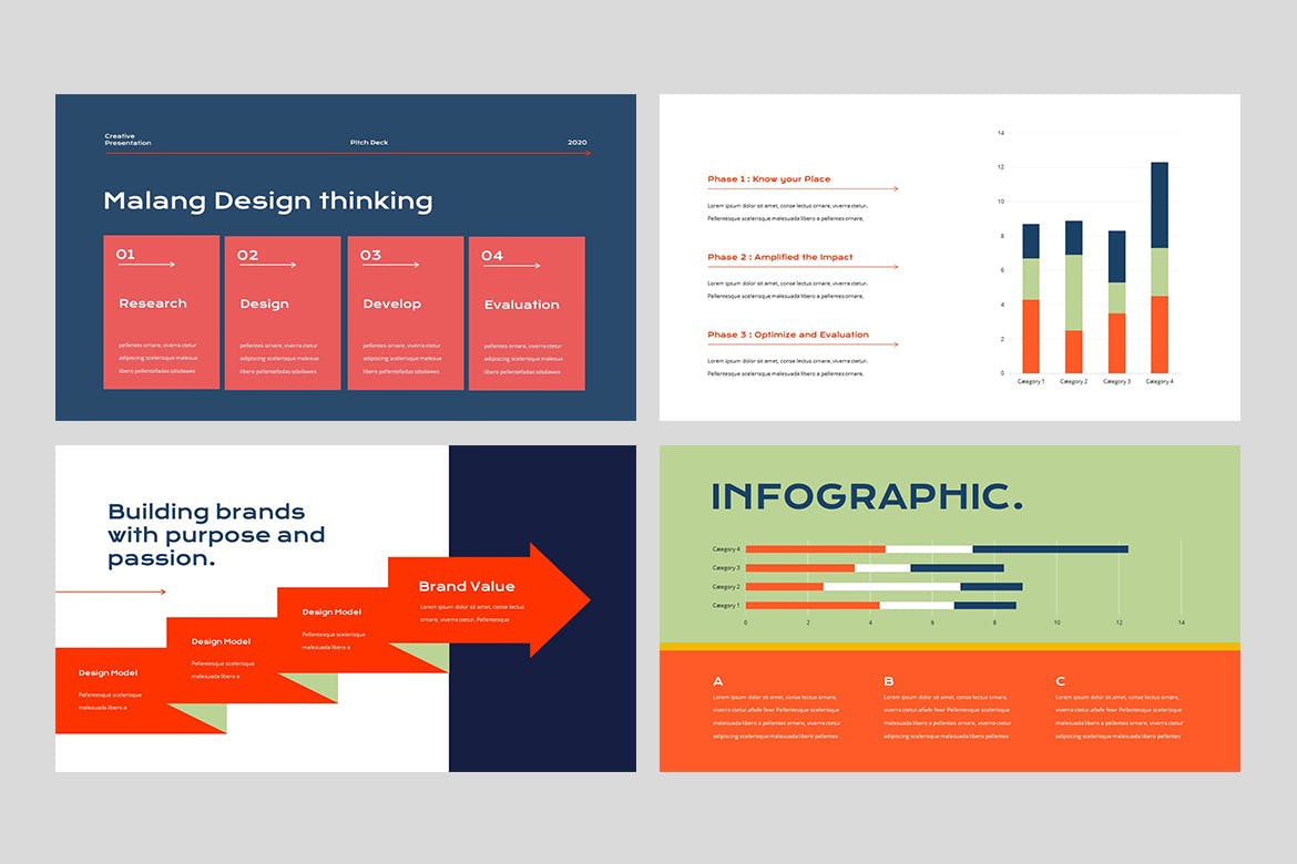 时尚高端简约专业的高品质多用途清新创意powerpoint幻灯片演示模板（pptx）