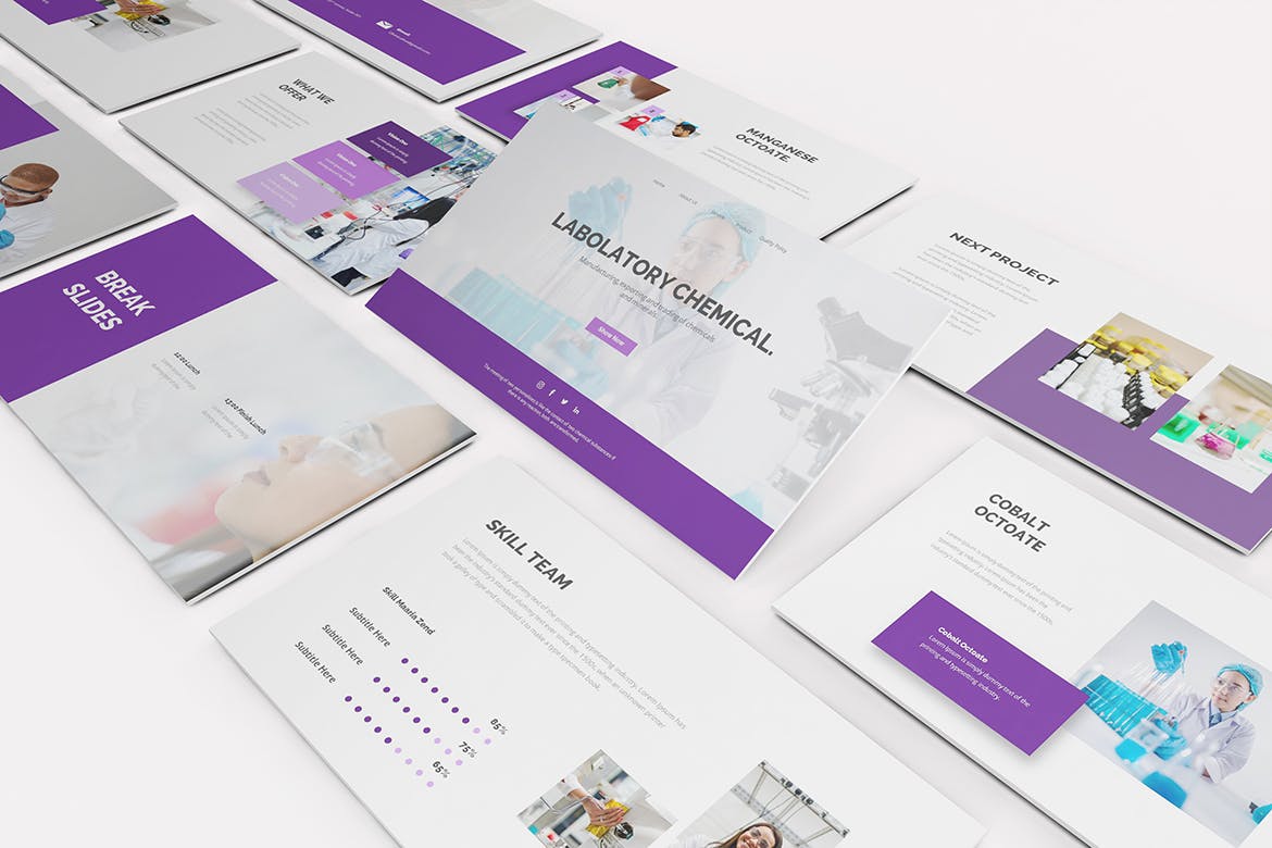 化学实验相关的PPT模板下载(PPTX)