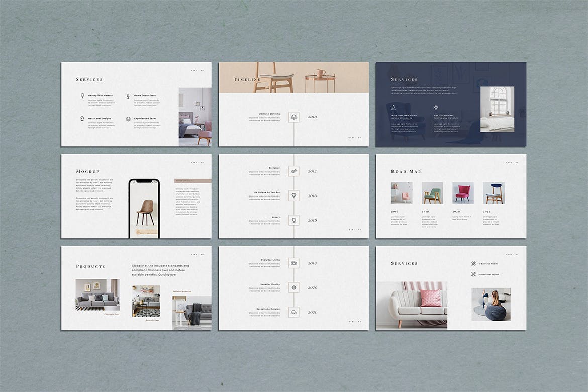 时尚高端简约清新多用途的高品质powerpoint幻灯片演示模板（pptx）