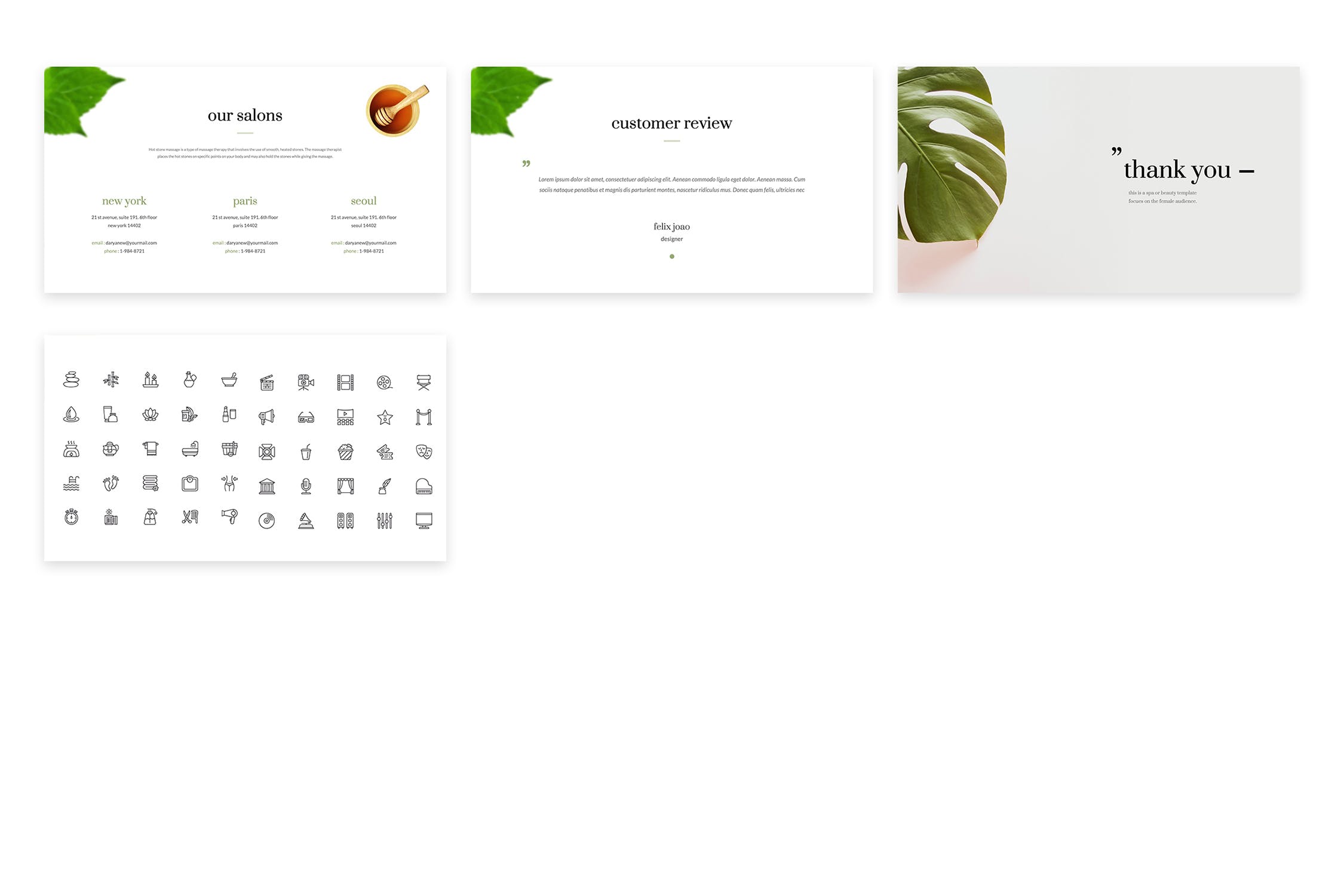 美容SPA相关的PPT模板下载（PPTX）