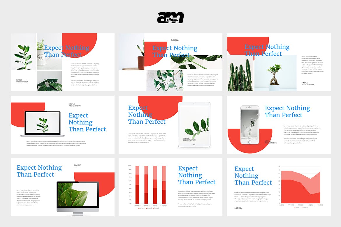 时尚高端简约清新多用途powerpoint幻灯片演示模板（pptx）