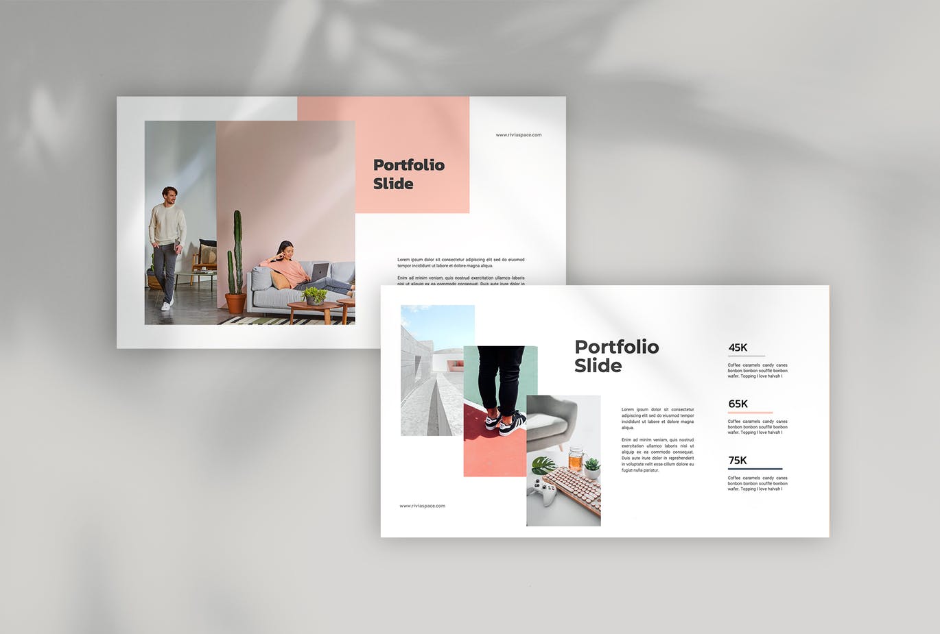 时尚高端简约清新北欧风格powerpoint幻灯片演示模板（pptx）