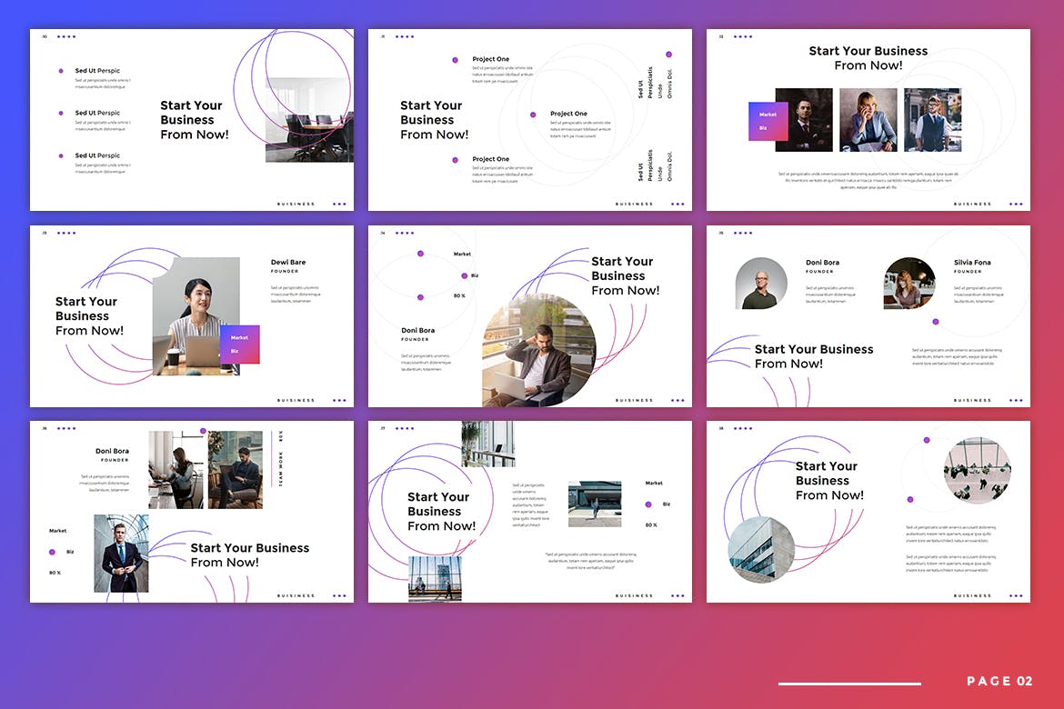 时尚的商业计划书PPT模板下载