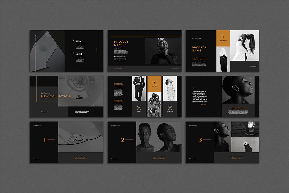 时尚优雅的高端方案介绍PPT模板下载[PPTX]