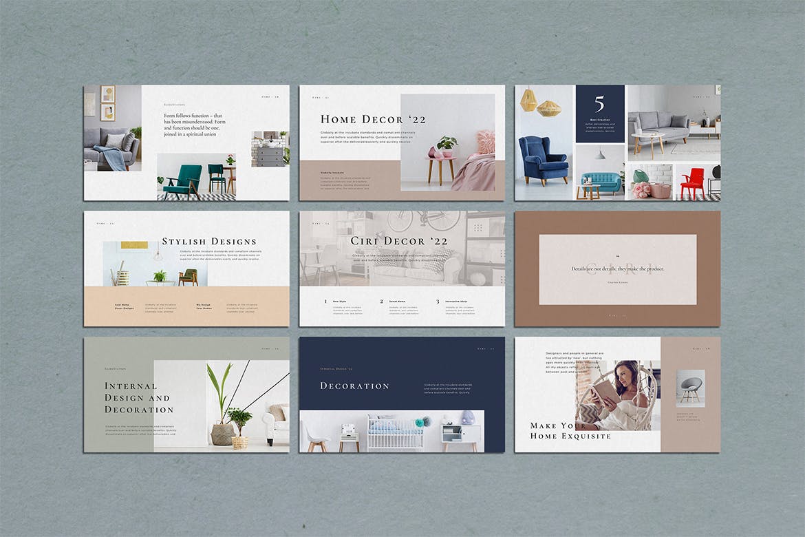 时尚高端简约清新多用途的高品质powerpoint幻灯片演示模板（pptx）