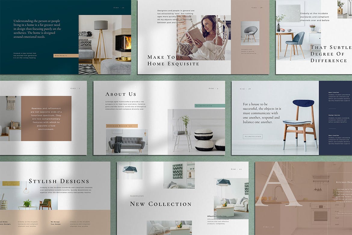 时尚高端简约清新多用途的高品质powerpoint幻灯片演示模板（pptx）