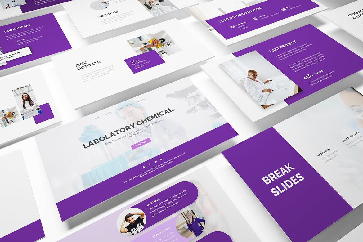 化学实验相关的PPT模板下载(PPTX)