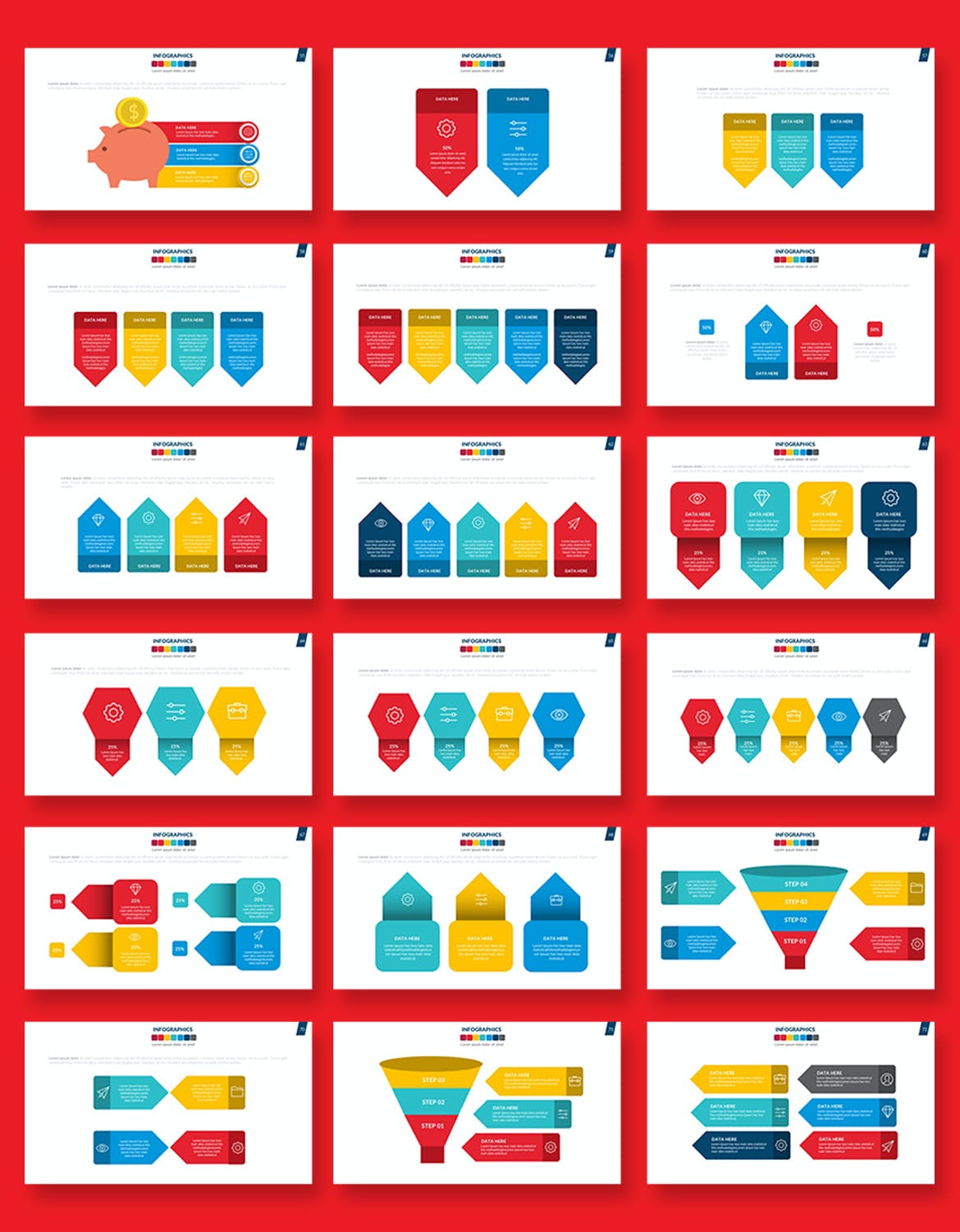 信息图形PPT模板下载（PPTX）