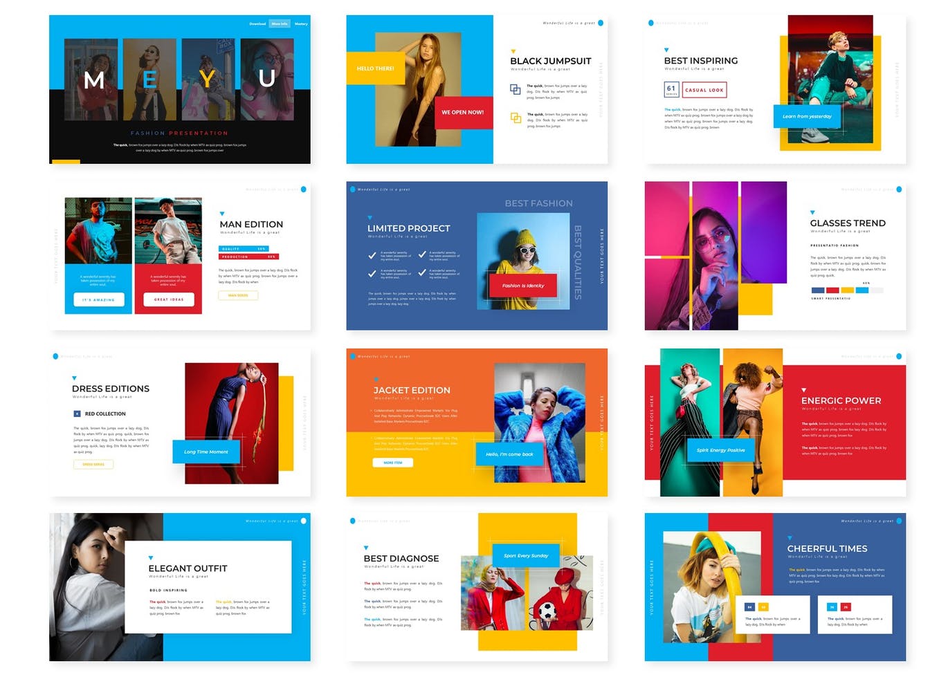 时尚高端绚丽多彩的高品质多用途powerpoint幻灯片演示模板（pptx）