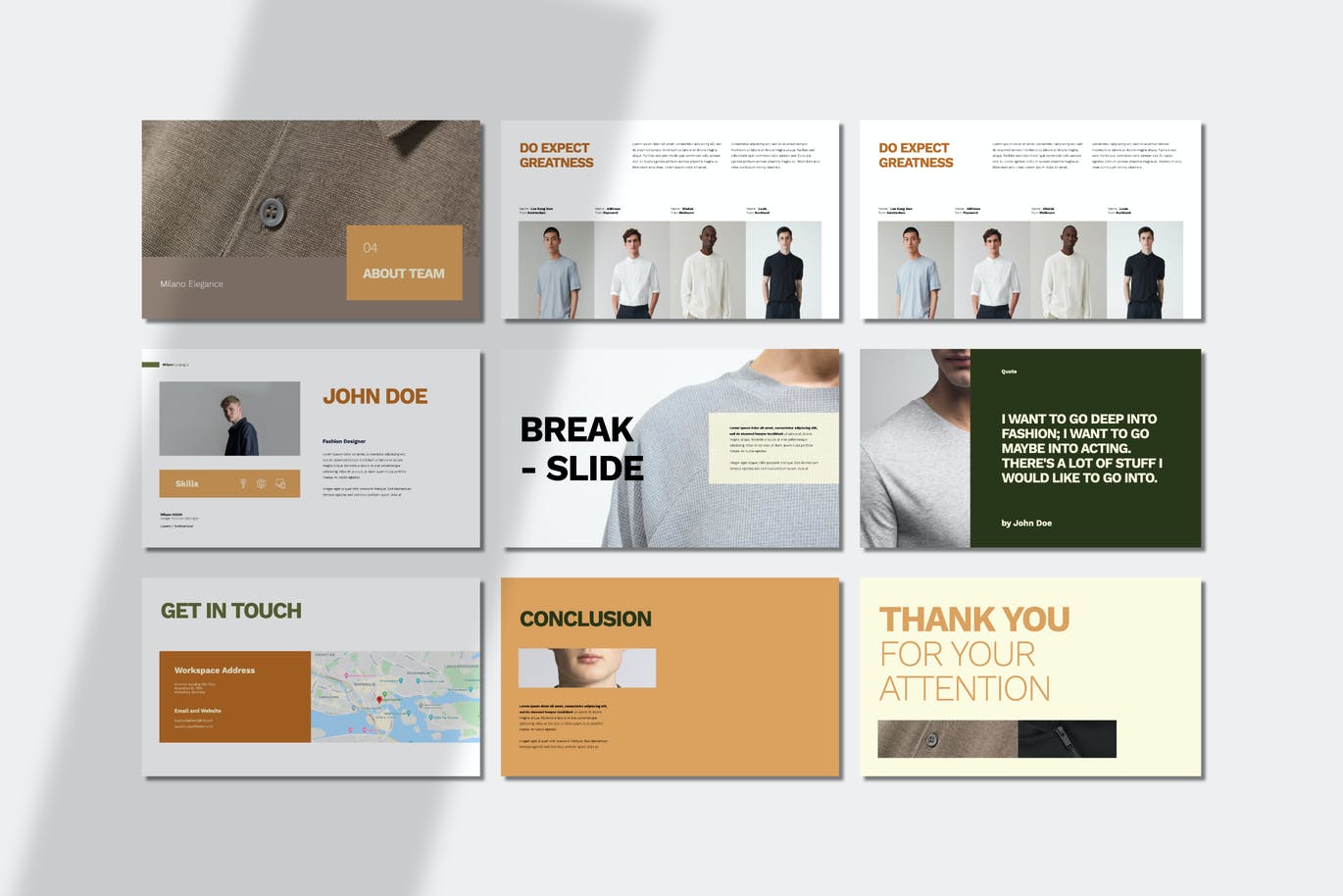 简约优雅时尚清新多用途的高品质powerpoint幻灯片演示模板（pptx&amp;keynote）