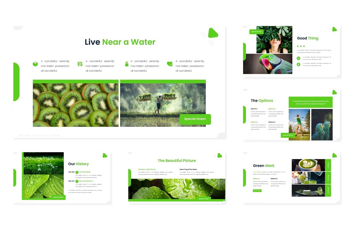 绿色环保的PPT模板下载（PPTX）