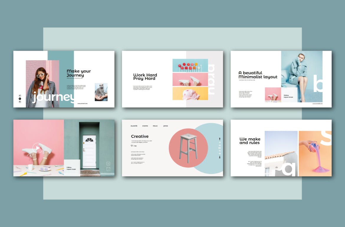 时尚简约的PPT模板模板(PPTX)