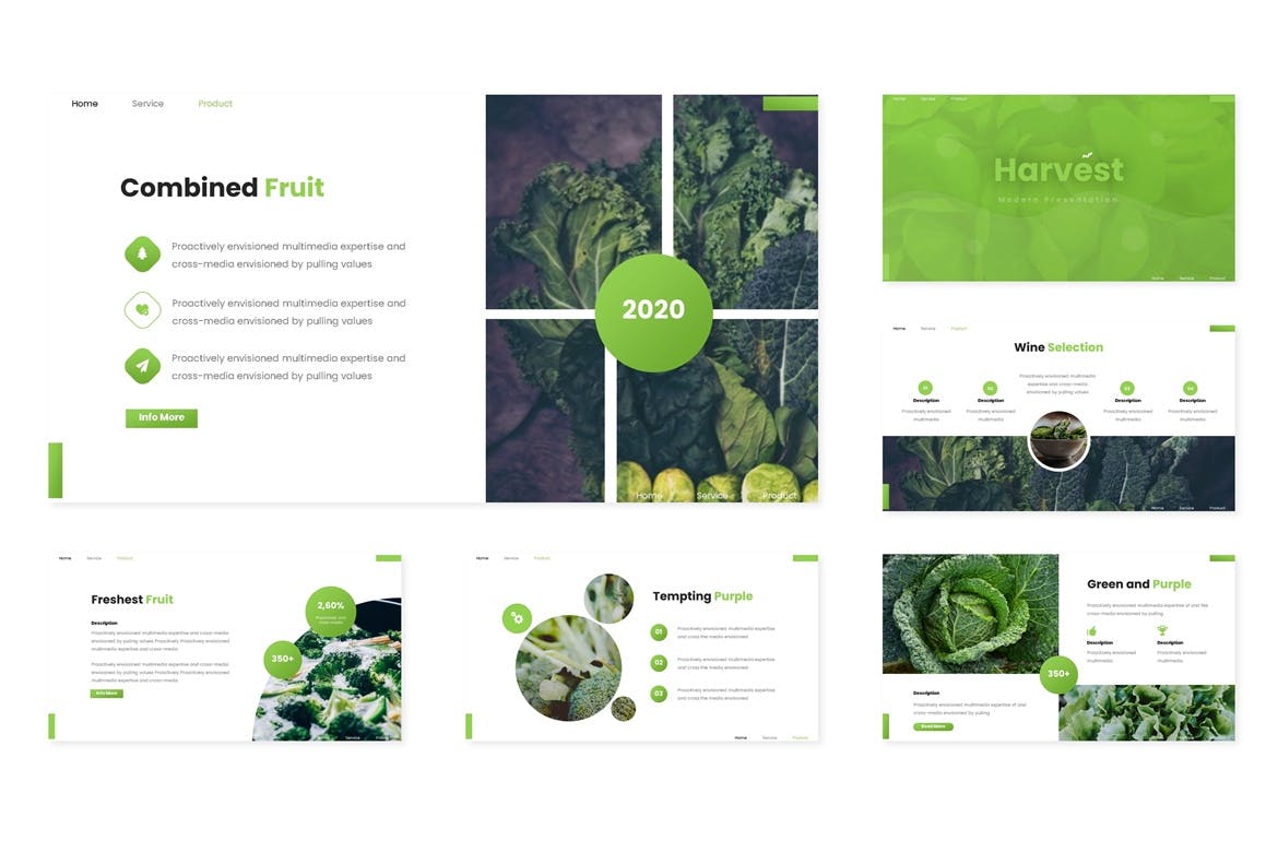 清新绿色风格的商业PPT模板下载（PPTX）