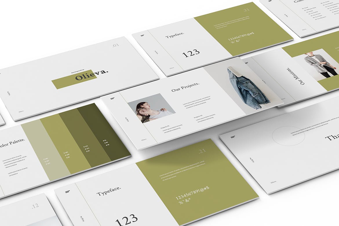 简约优雅时尚多用途品品牌推广指南powerpoint幻灯片演示模板（pptx）