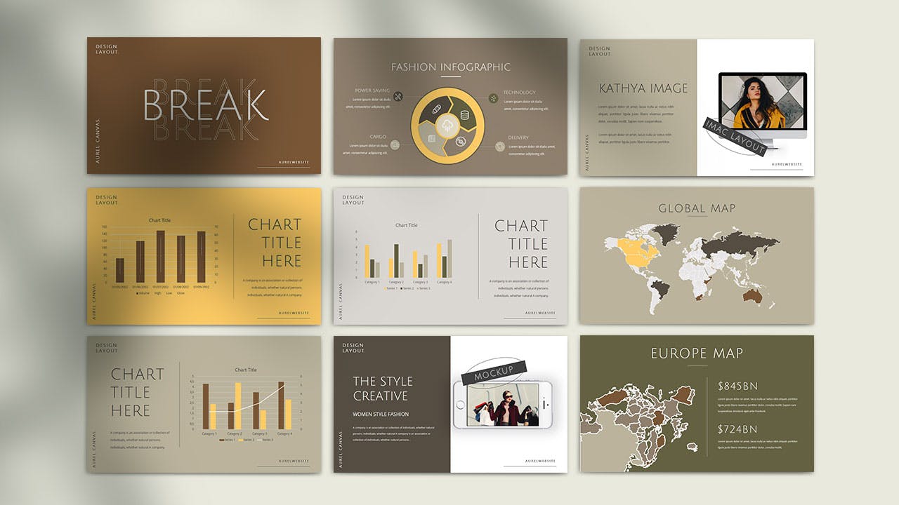 时尚复古的PPT目标（PPTX）