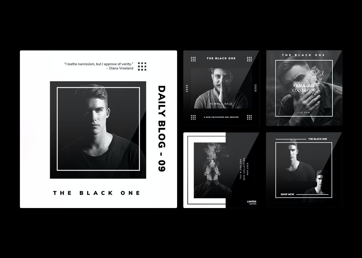 黑色的酷炫方形PPT模板下载（PPTX）