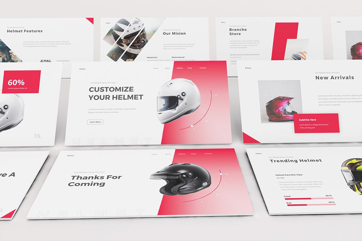 时尚的产PPT模板下载（PPTX）