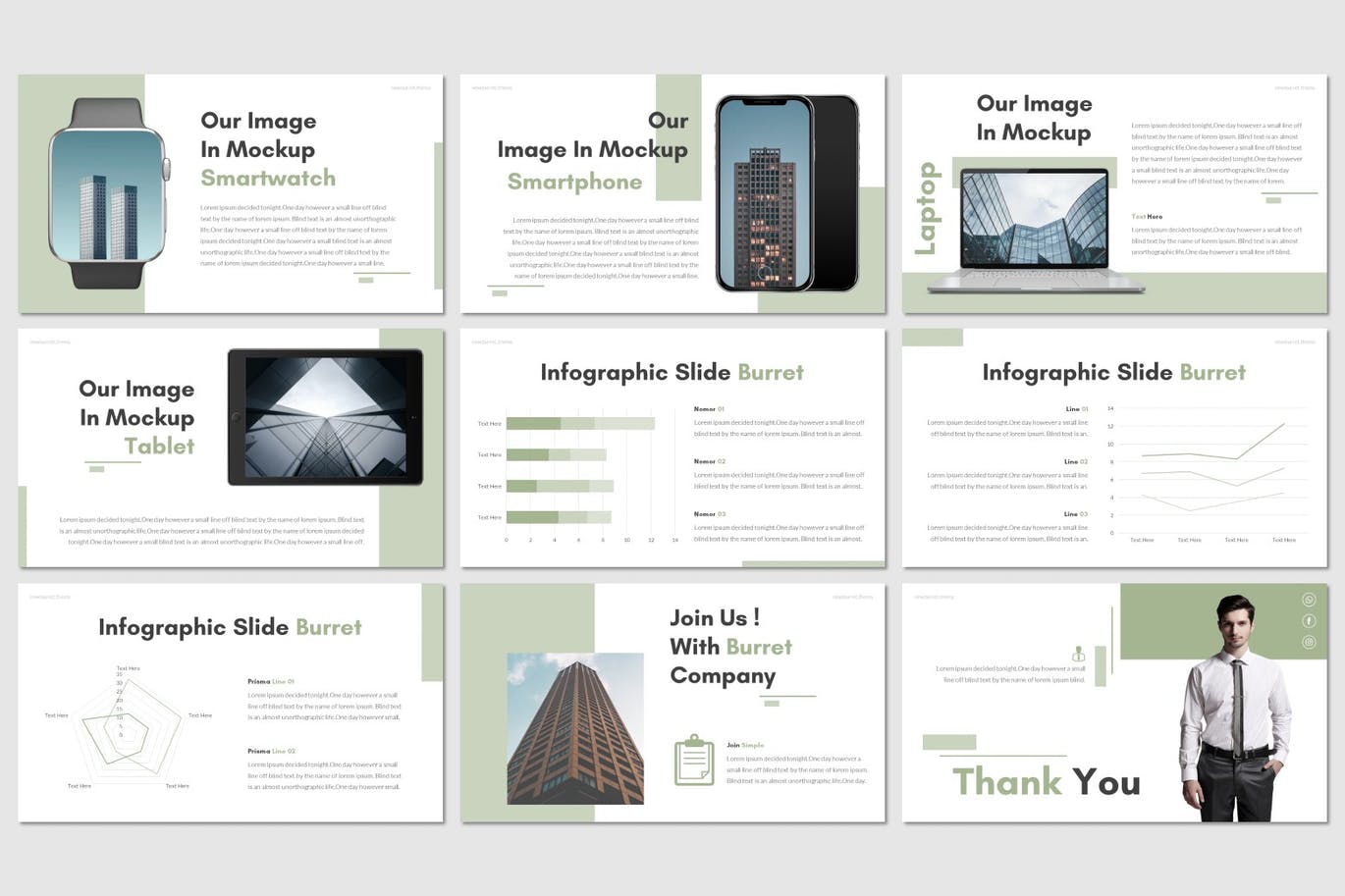 简约清新配色的多用途大数据powerpoint幻灯片演示模板(pptx)