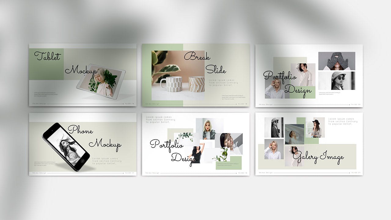 绿色清新的简约PPT模板下载(PPTX)