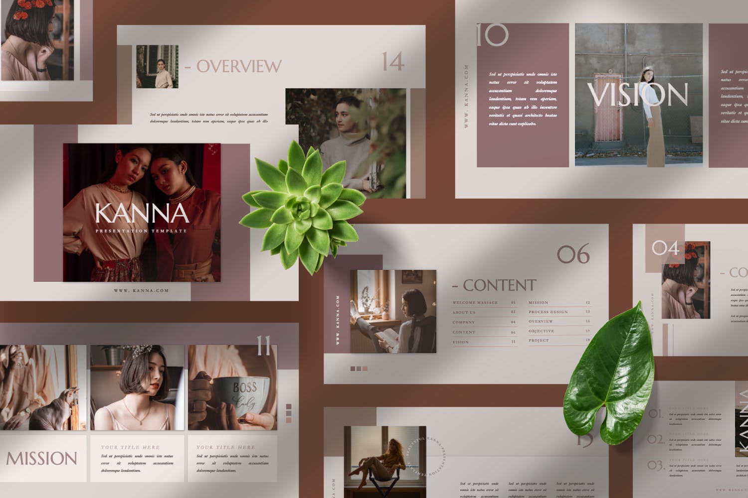 专业独特设计的优雅风格PPT模板下载(PPTX)