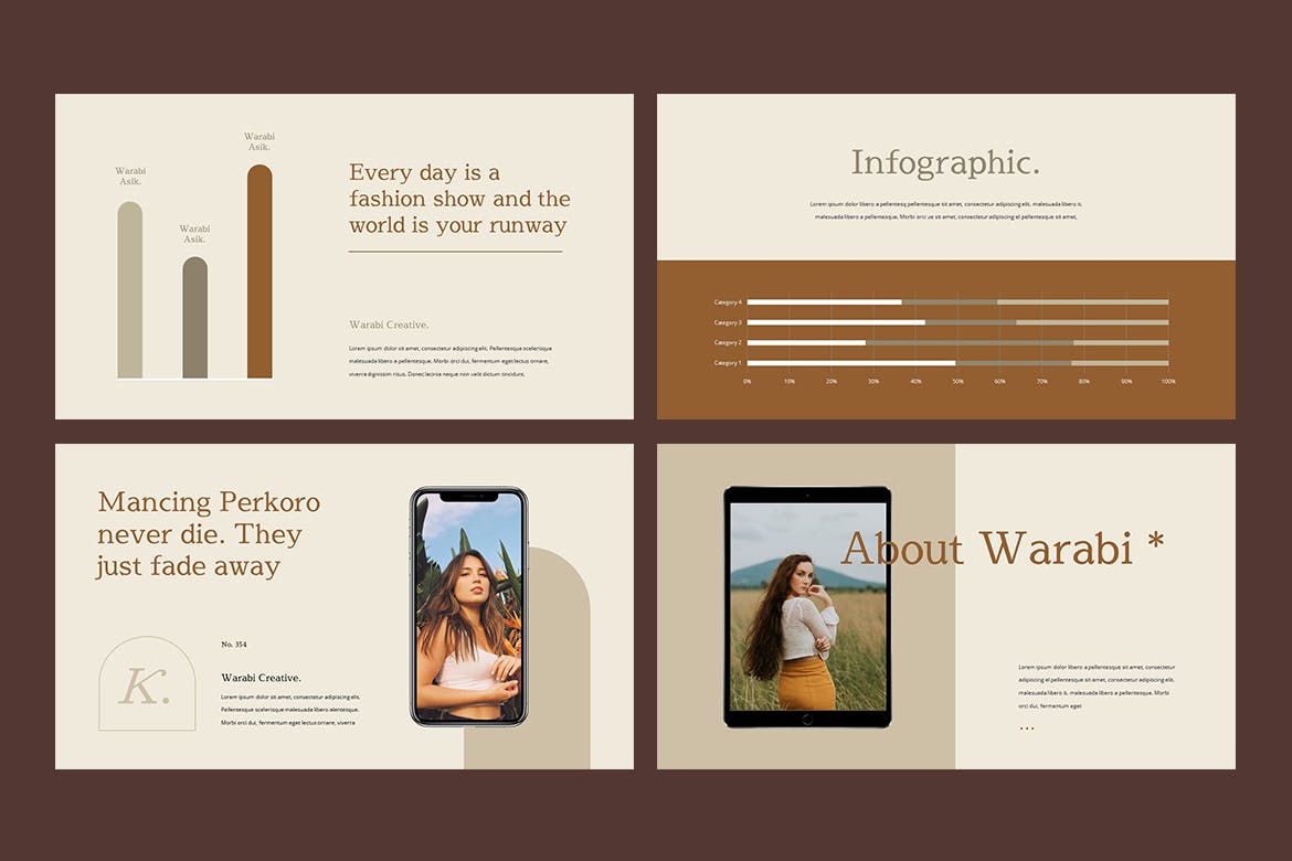 时尚高端专业的优雅高品质powerpoint幻灯片演示模板（pptx）