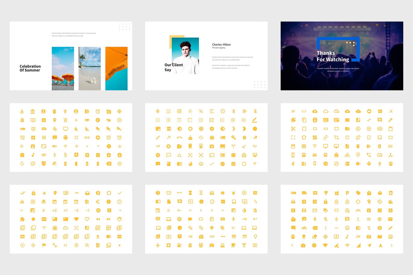 夏季主题的PPT模板下载（PPTX）