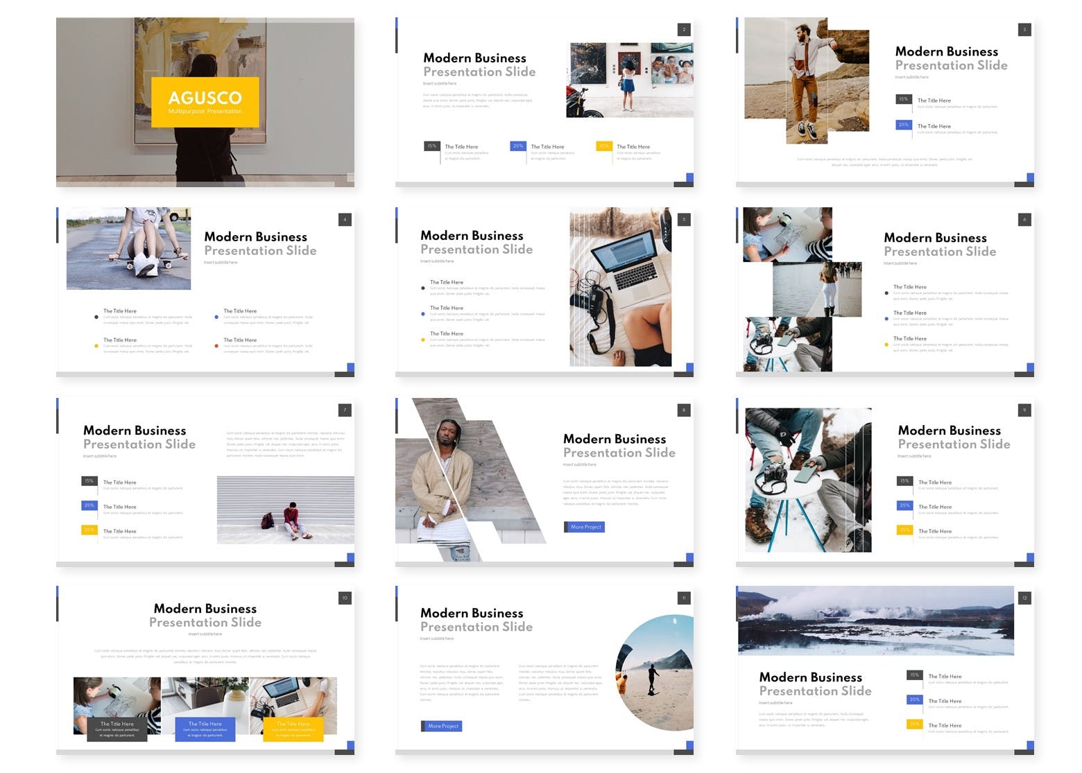 时尚简单的谷歌幻灯片模板 [PPTX]