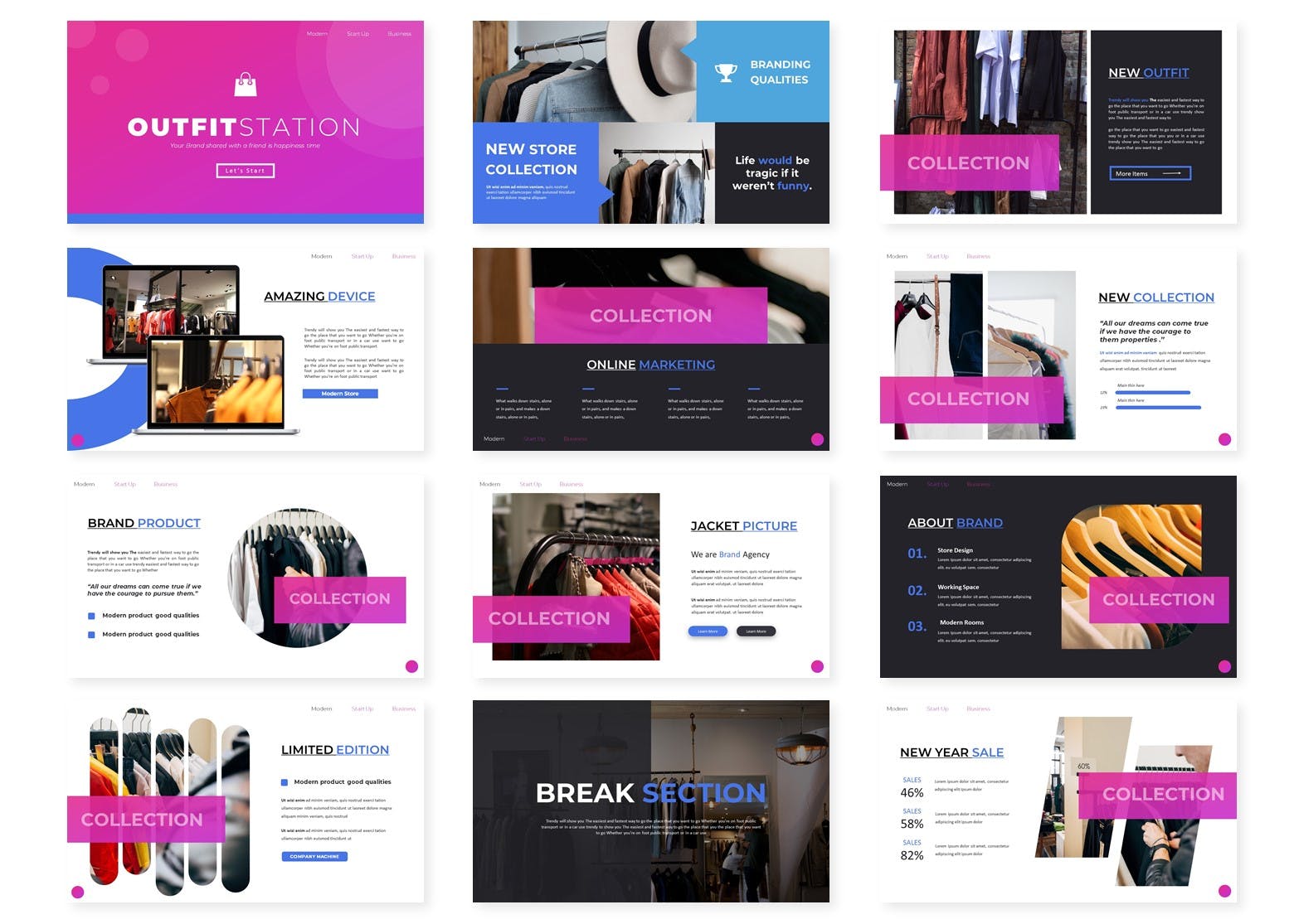 时尚大数据统计的PPT模板（PPTX）