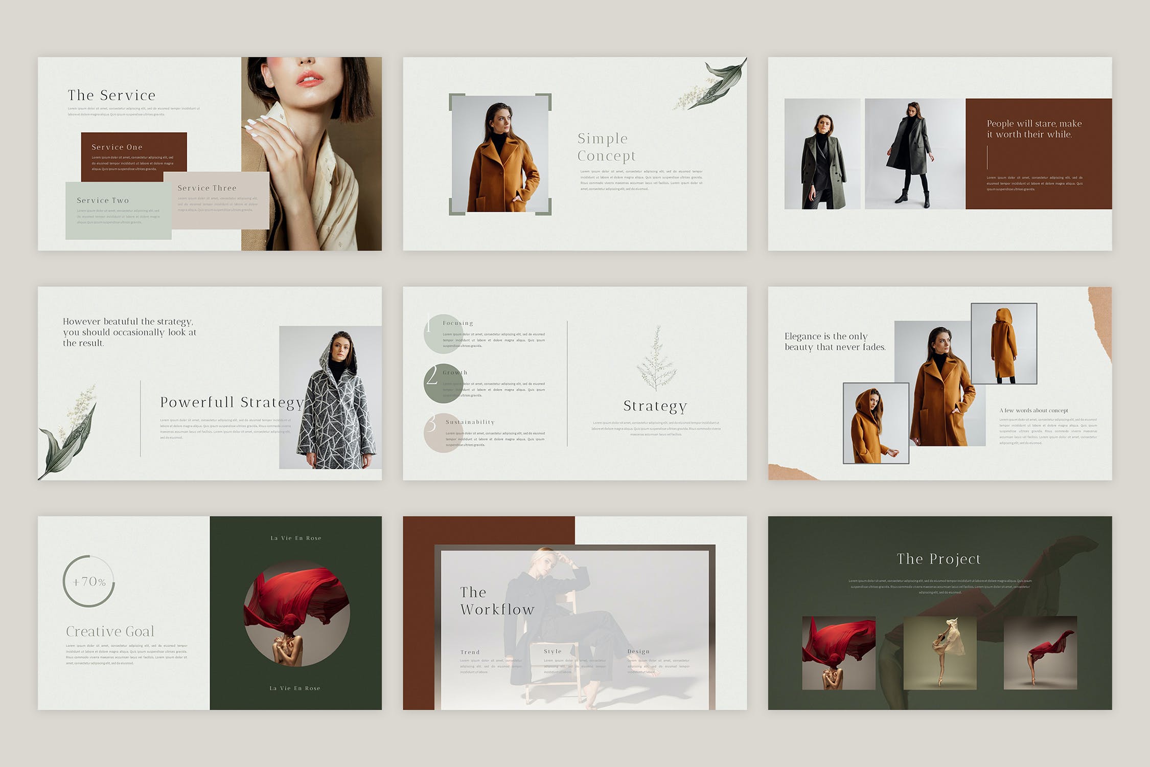 时尚优雅的PPT模板下载[PPTX]