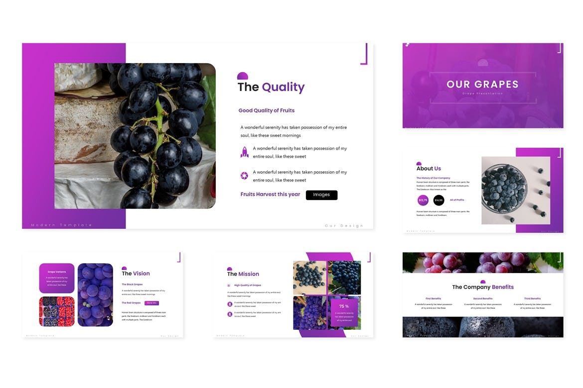 紫色时尚风格简约PPT模板（PPTX）