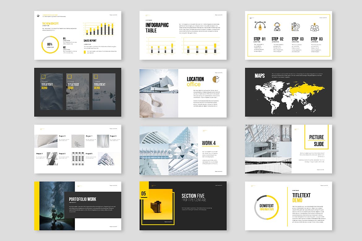 流行风格的时尚PPT模板下载