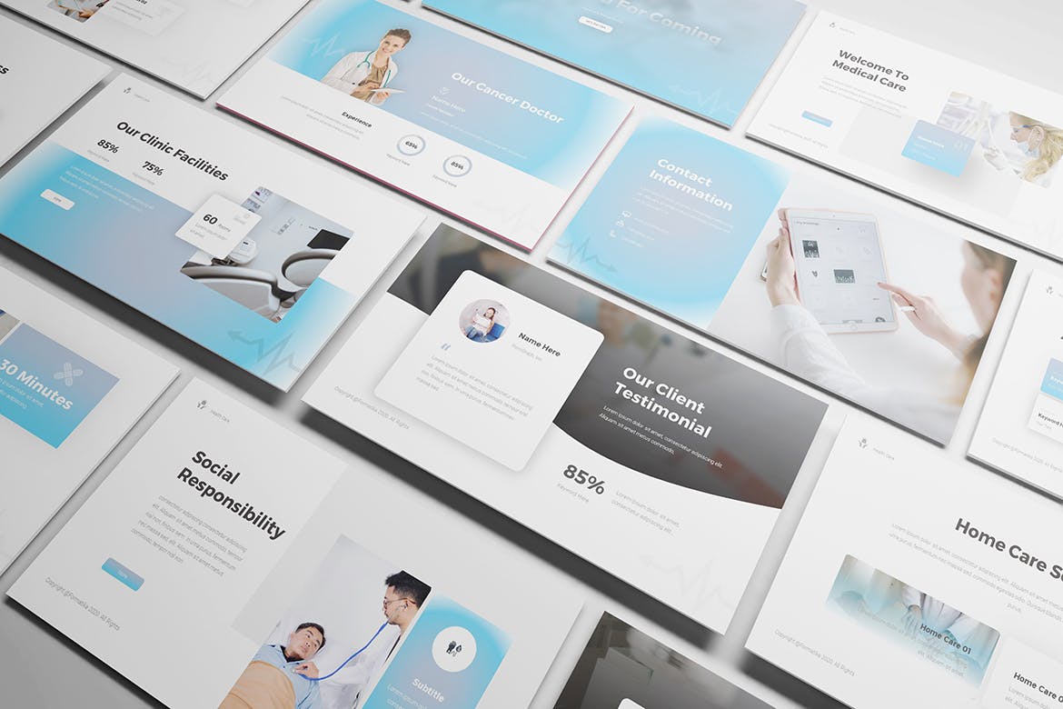 医疗保健PPT模板下载(PPTX)