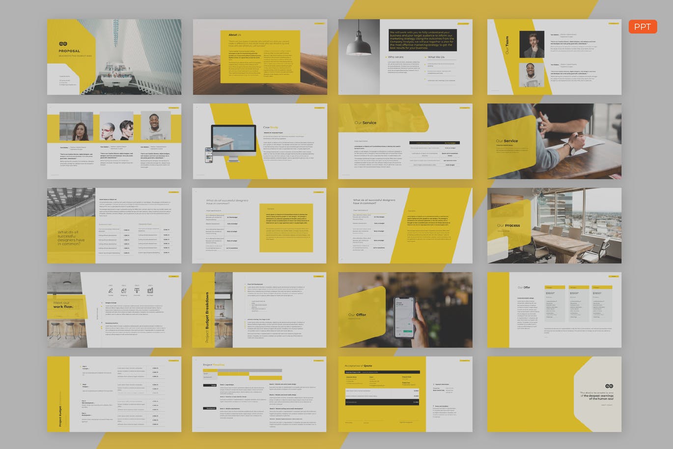 时尚高端专业的高品质的专业提案powerpoint幻灯片演示模板（pptx）