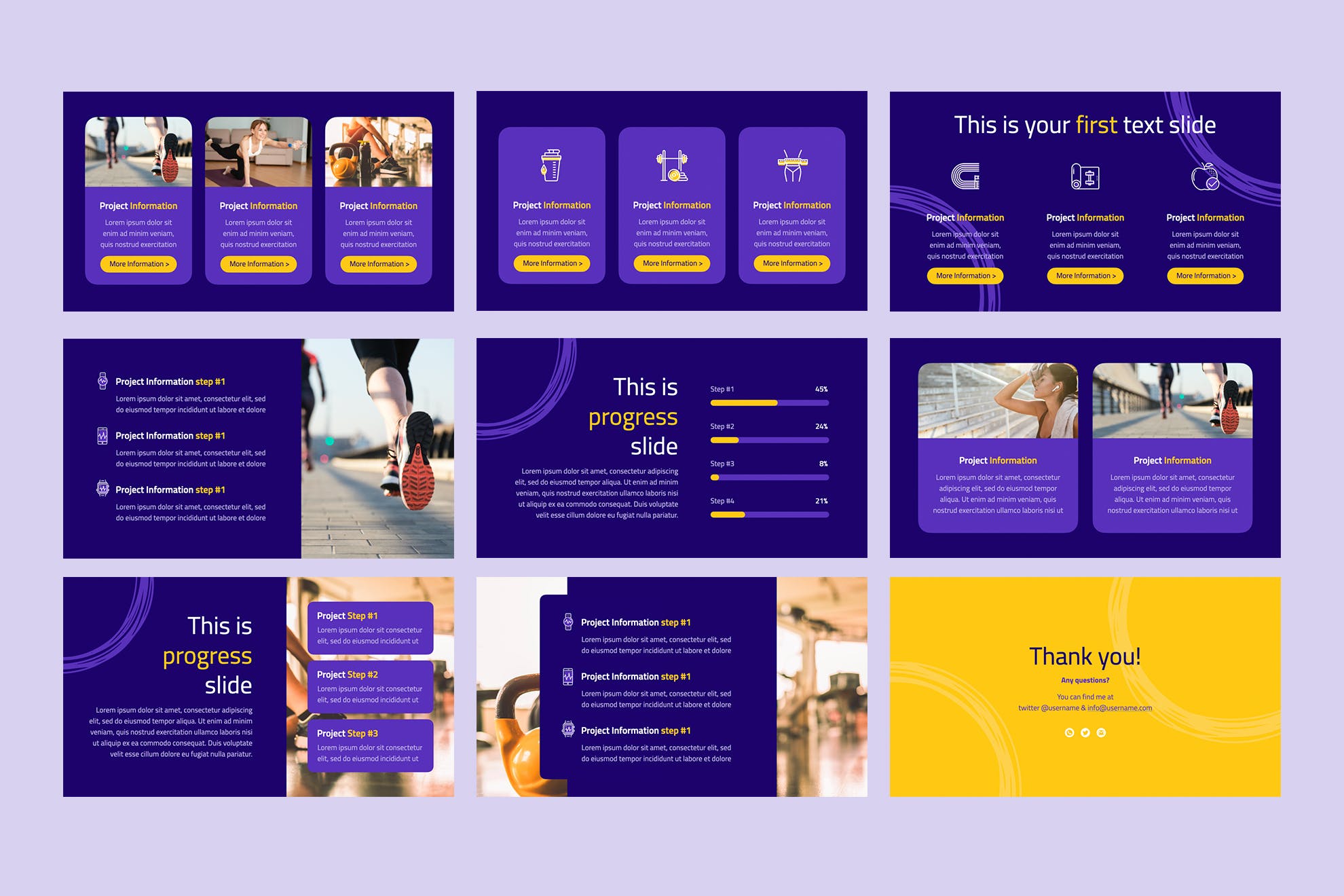 健身和运动PPT模板(PPTX)