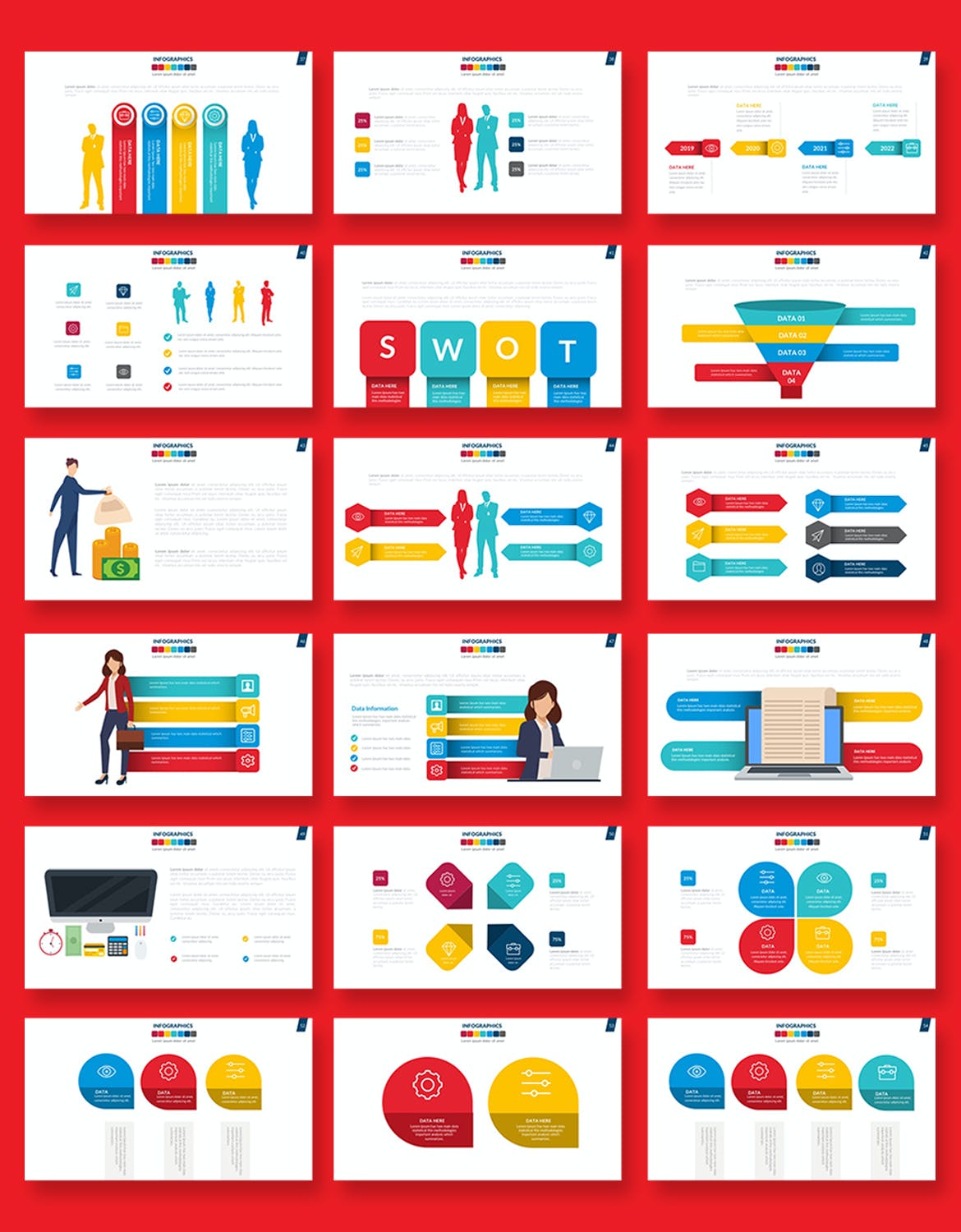 信息图形PPT模板下载（PPTX）