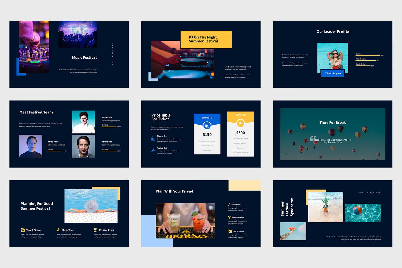 夏季主题的PPT模板下载（PPTX）