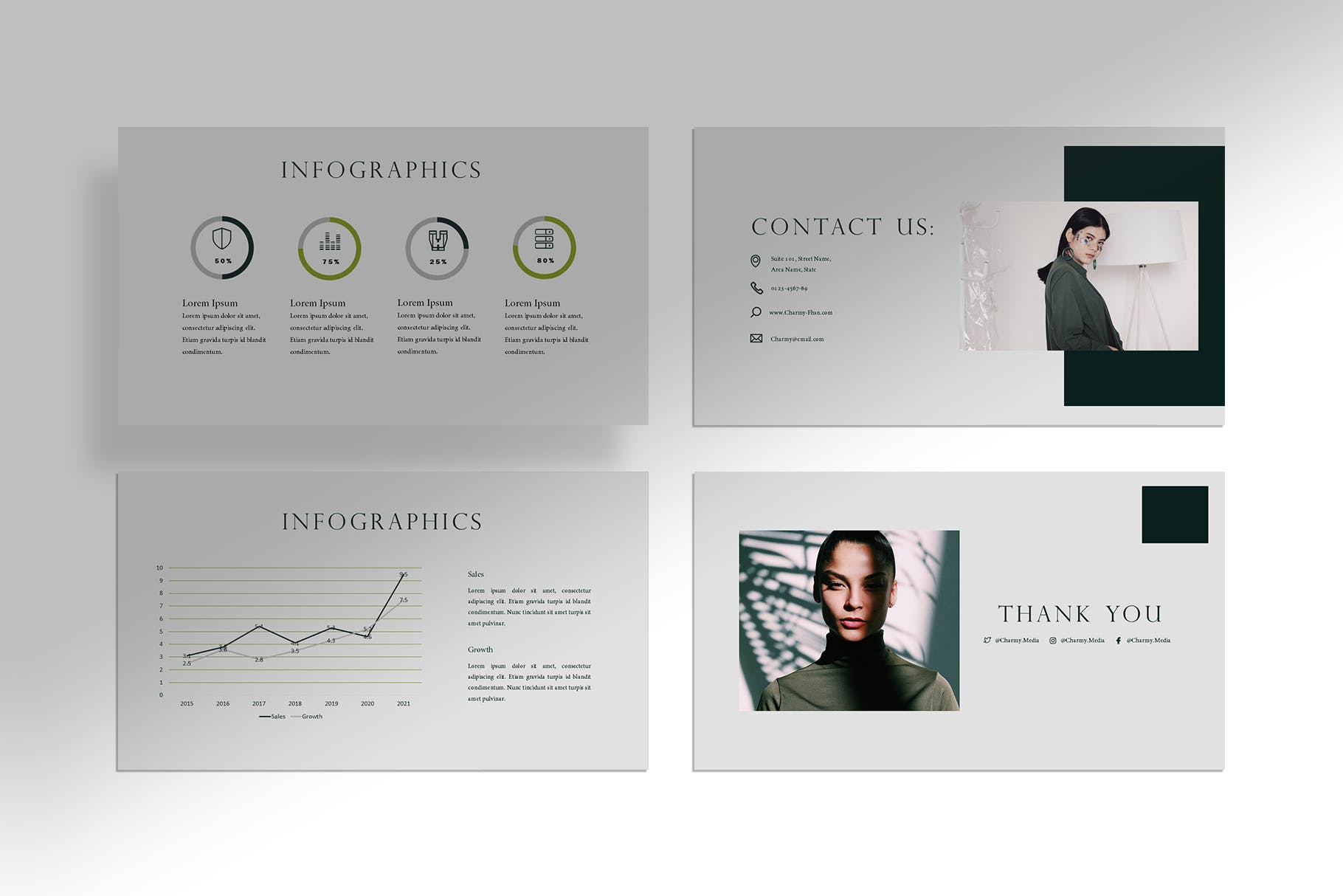 专业极简主义时尚杂志风格PPT模板下载(PPTX)