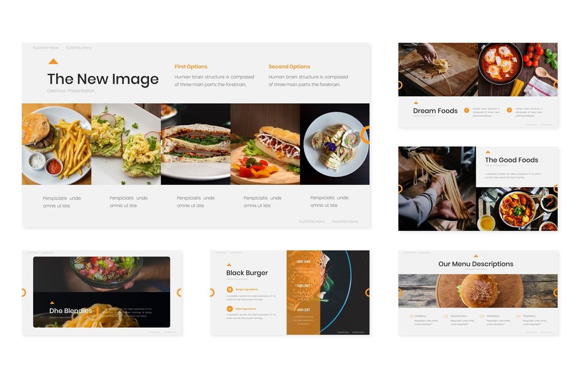 时尚高端餐厅饭店西餐powerpoint幻灯片演示模板（pptx）