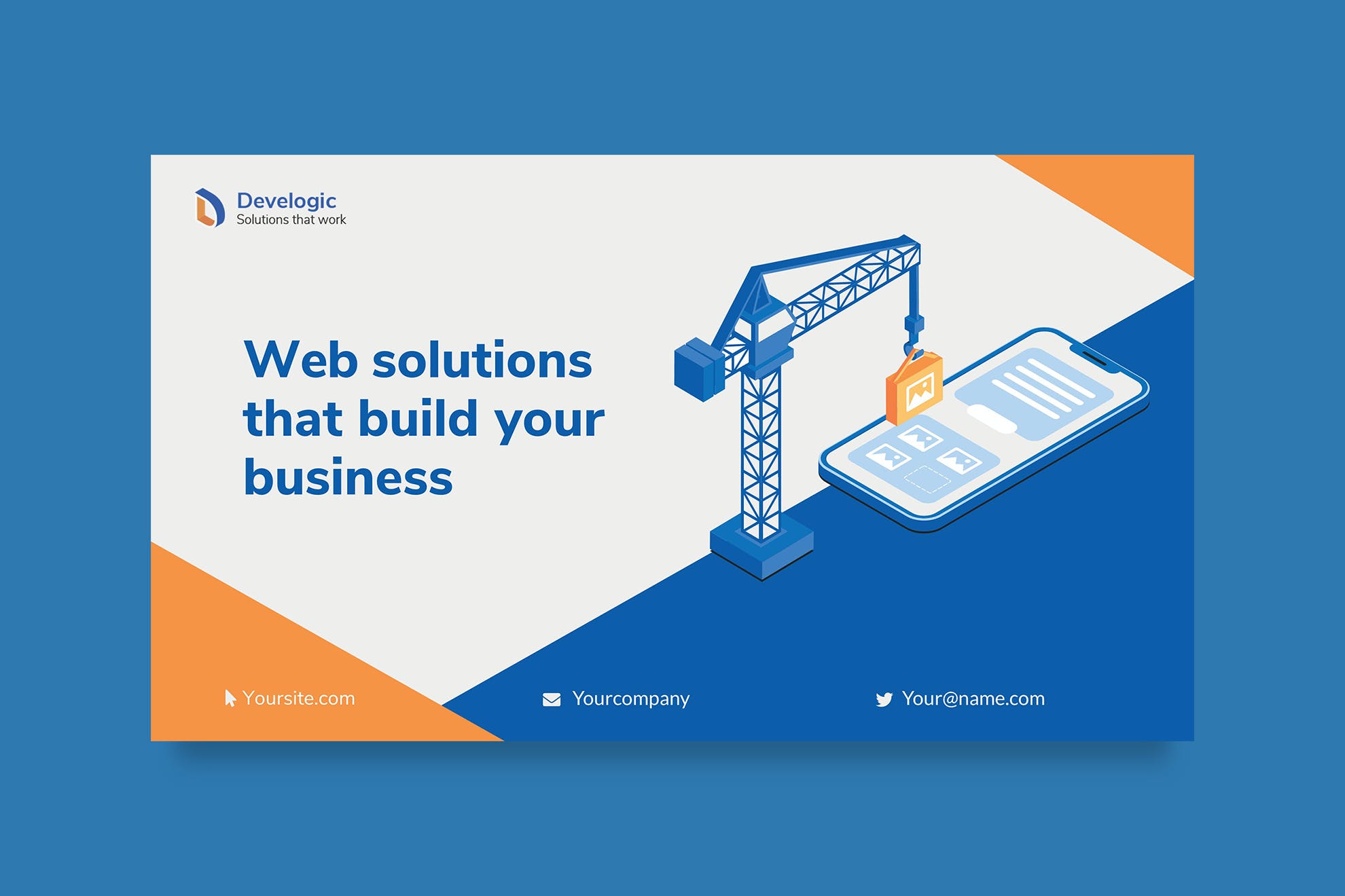 网页和移动开发服务介绍PPT模板