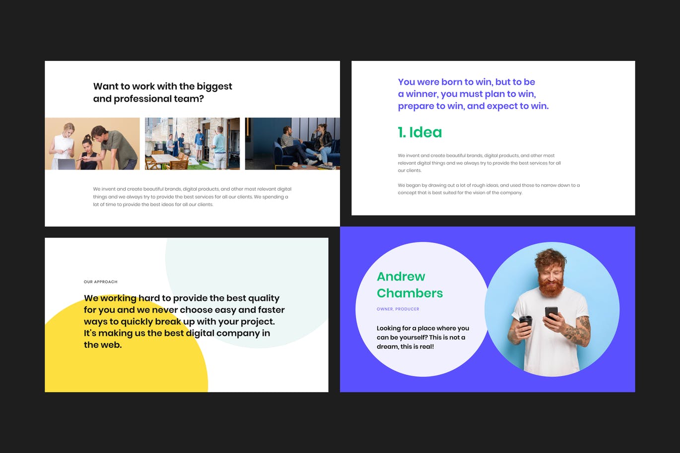 时尚高端简约多用途的现代流行风格powerpoint提案幻灯片演示模板（pptx）