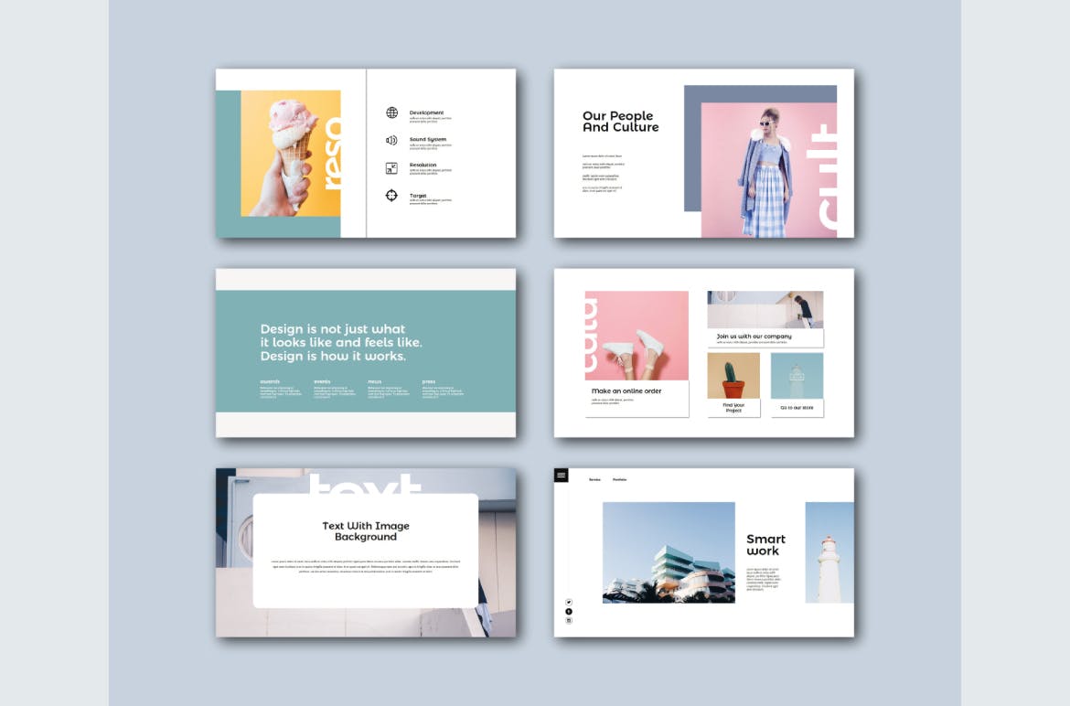 时尚简约的PPT模板模板(PPTX)