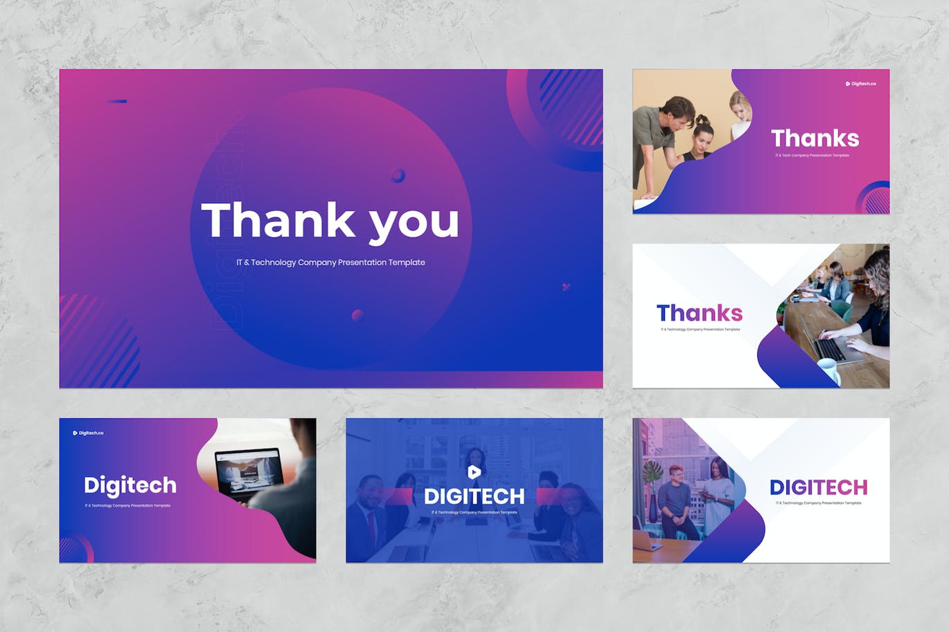 数字IT企业PPT模板下载 [PPTX]