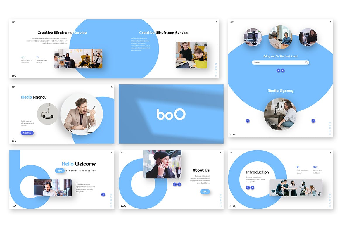 时尚高端简约清新配色的高品质powerpoint幻灯片演示模板（pptx）